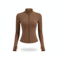Veste yoga marron fond blanc